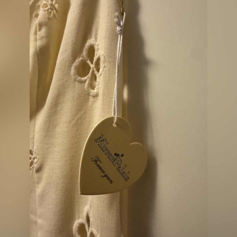 Mirror Palais Maria Cream Midi Dress with Floral Cutouts - Picture 5 of 6